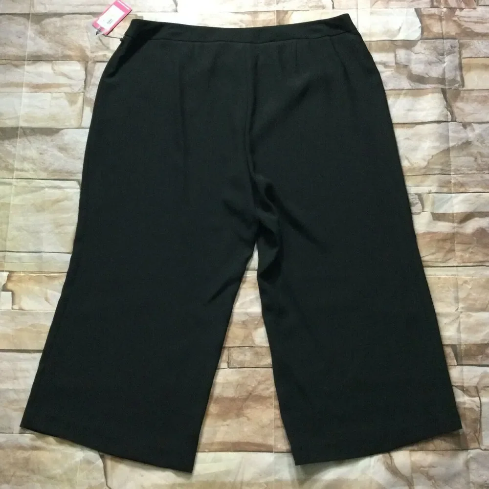 Vince Camuto Womens Pants size 16W new nwt $99 Black Wide Leg Zip Pocket Dress - Picture 10 of 11